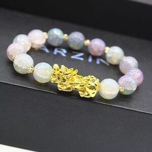 Glass Beads Wealth Bracelet with Pixiu Pendent
